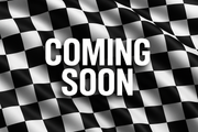 coming soon with checked flag background